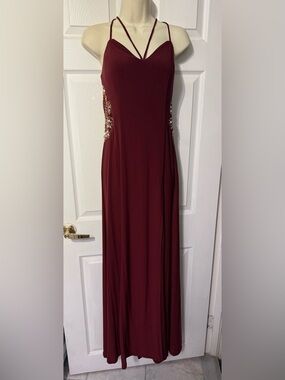 B Darlin vintage cut out sequin sides maxi dress size 13/14
